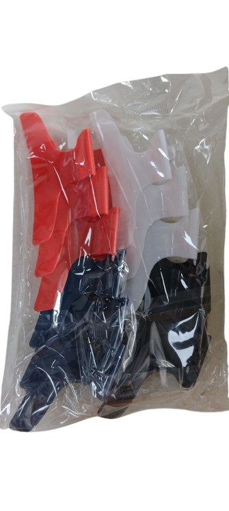 NE10060 - 10060 piranha de cabelo plástico tipo cabeleleiro 10 cm – Pacote com 12 unidades (Atacado)