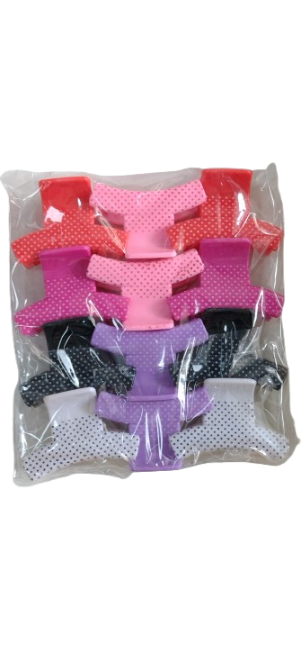 NE10052 - 10052 piranha de cabelo plástico+ ferro, 6 cm – Pacote com 12 unidades (Atacado)