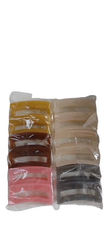 NE10051 - 10051 piranha de cabelo plástico+ ferro, 8.5 – Pacote com 12 unidades (Atacado)