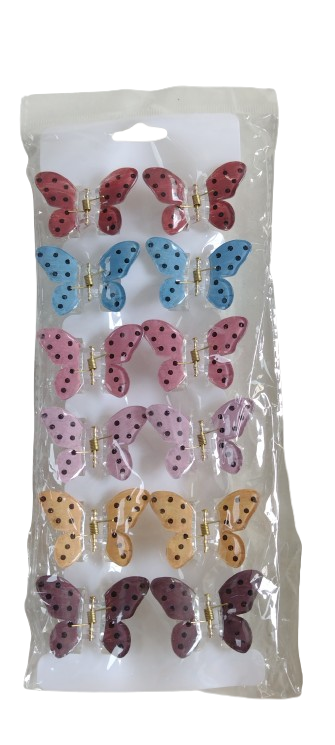 NE10050 - 10050 piranha de cabelo plástico+ ferro, 5 cm – Pacote com 12 unidades (Atacado)