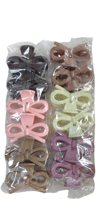 NE10045 - 10045 piranha de cabelo plástico+ ferro, 7cm – Pacote com 12 unidades (Atacado)