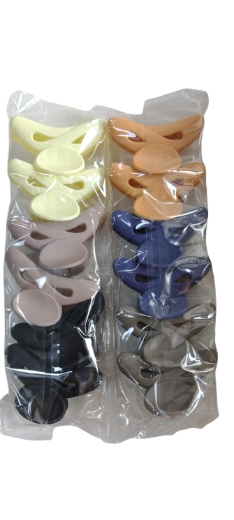 NE10044 - 10044 piranha de cabelo plástico+ ferro, 7cm – Pacote com 12 unidades (Atacado)