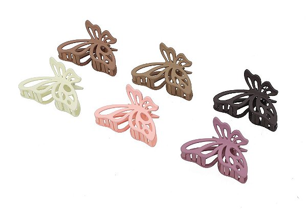 NE10043 - 10043 piranha de cabelo plástico+ ferro, 7 cm – Pacote com 12 unidades (Atacado)