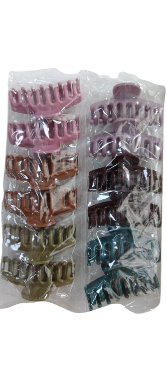 NE10040 - 10040 piranha de cabelo plástico+ ferro, 7 cm – Pacote com 12 unidades (Atacado)