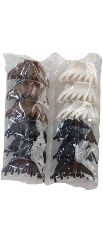 NE10039 - 10039 piranha de cabelo plástico+ ferro, 7 cm – Pacote com 12 unidades (Atacado)