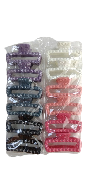 NE10037 - 10037 piranha de cabelo plástico+ ferro, 7 cm – Pacote com 12 unidades (Atacado)