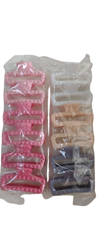 NE10036 - 10036 piranha de cabelo plástico+ ferro, 7 cm – Pacote com 12 unidades (Atacado)