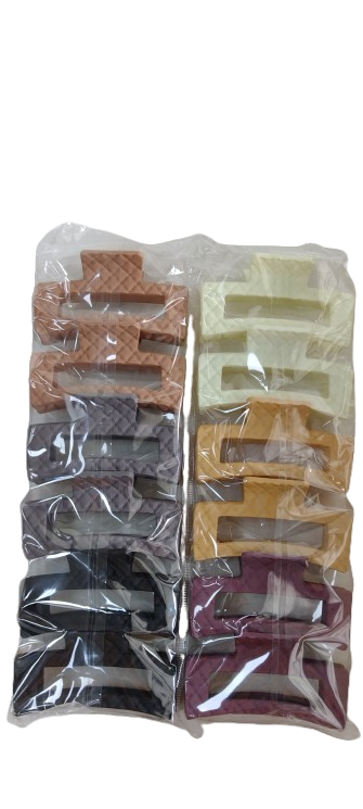 NE10035 - 10035 piranha de cabelo plástico+ ferro, 7 cm – Pacote com 12 unidades (Atacado)