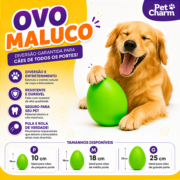 Ovo maluco Pequeno Médio Grande Para Cachorro