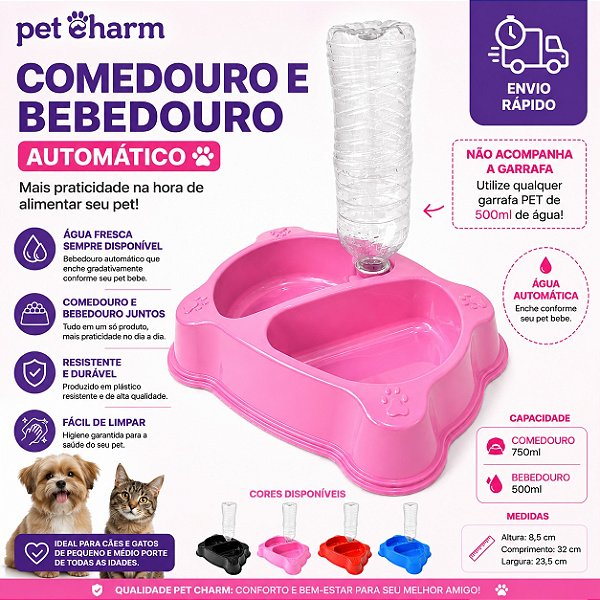 Comedouro / Bebedouro Garrafa Pet 500ml