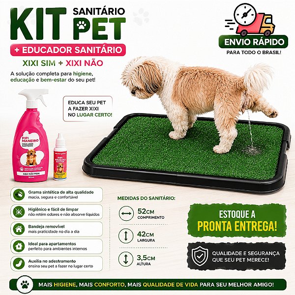 Sanitário Grama + XIXI Sim/Não