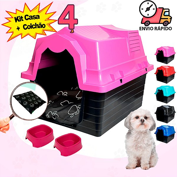 Casa nº4  + Colchão + 2 comedouros 300ML