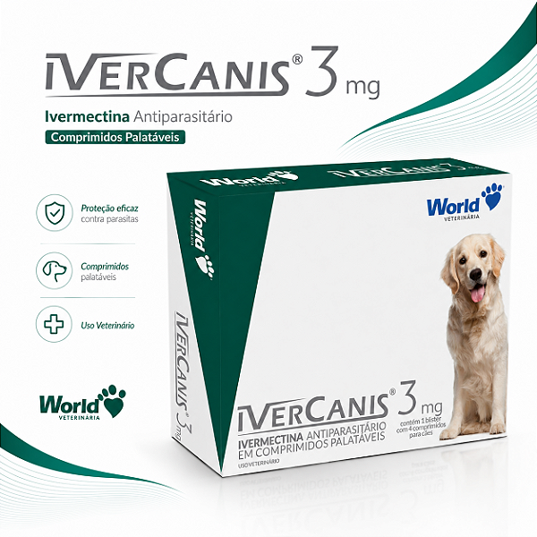 Ivercanis 3mg 4 comprimidos Medicamento Ante Sarna
