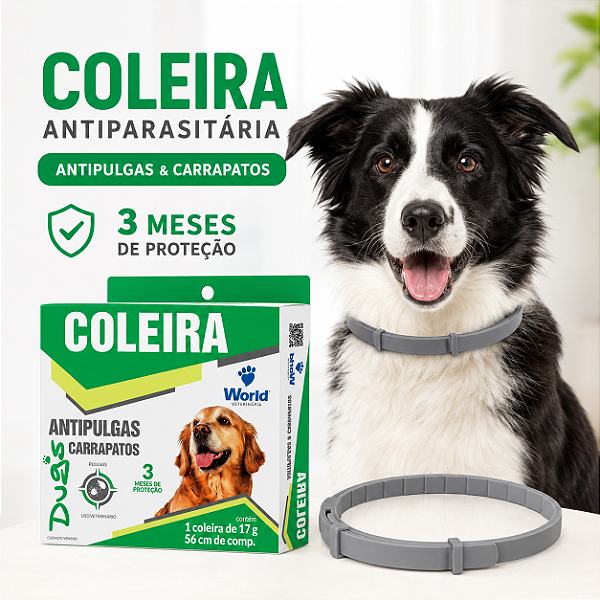Coleira Antipulgas e Carrapatos 17g 56cm