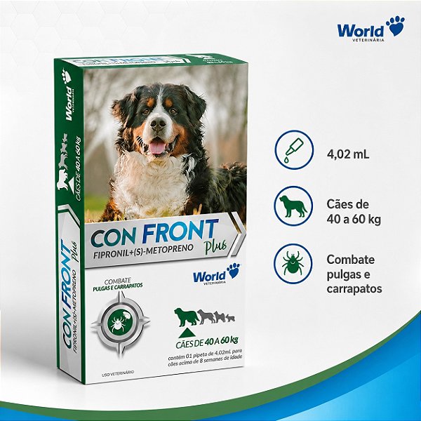 Con Front Anti-Pulgas e Carrapatos 40 A 60Kg 4,02ml