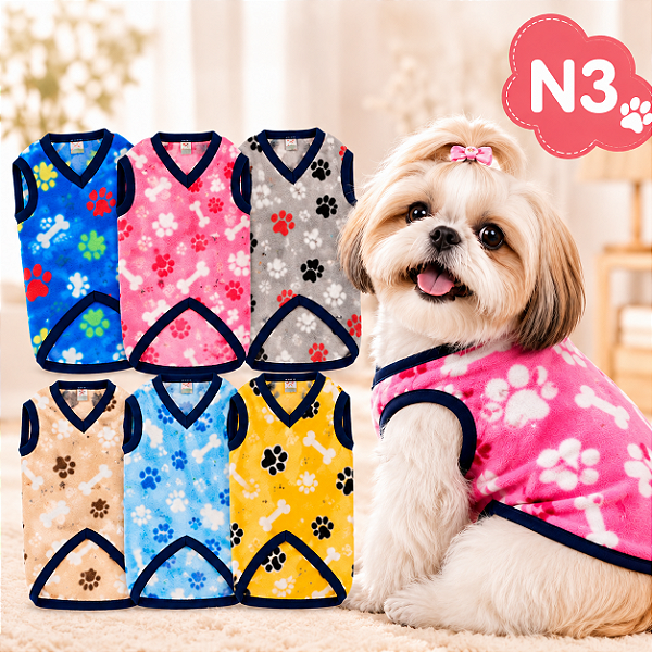 Roupinha Roupa Para Cachorro Agasalho Macho e Fêmea N3