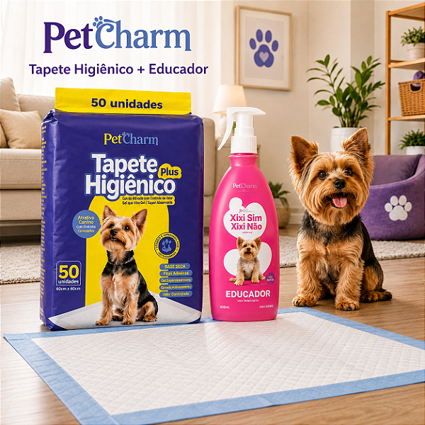 Tapete Higiênico Pet Charm Com Educador Xixi Sim