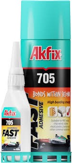 Kit MDF Fast Akfix - Adesivo Instantâneo 120 g + Spray Ativador 400 ml