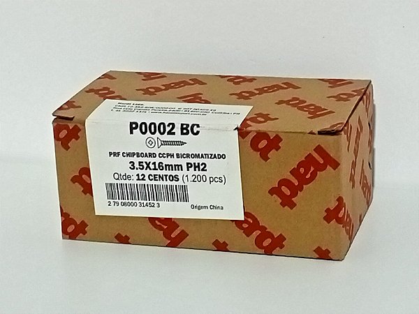 Parafuso Chipboard Bicromatizado 3,5x16mm Hardt