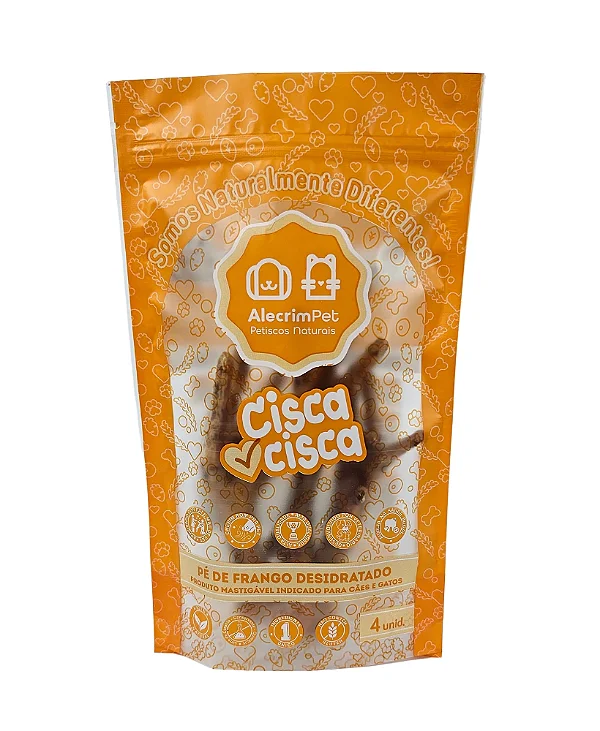 Mordedor Natural Para Cães - Cisca-Cisca (Pé de Galinha Desidratado)