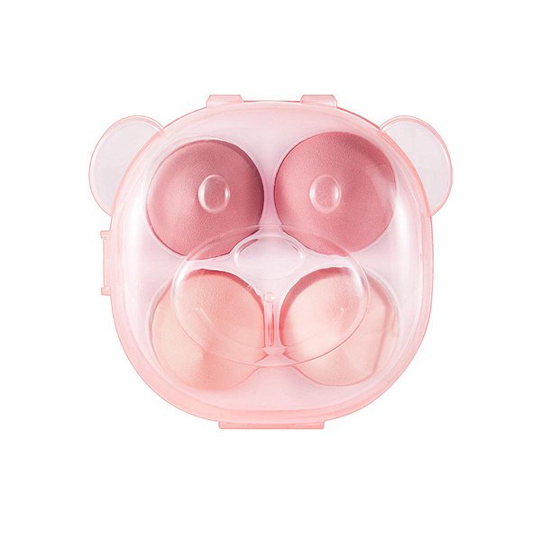 Kit 4 Esponjas de Maquiagem Urso