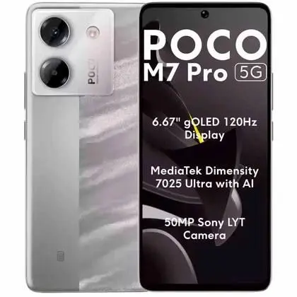 Smartphone Xiaomi Poco M7 Pro 5G Global 256GB 8GB Ram Dual Sim Tela 6.67" - Prata