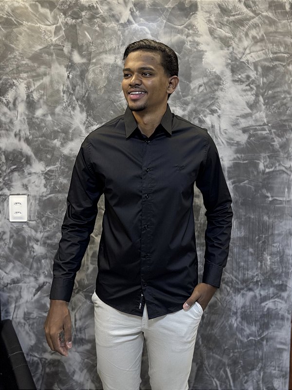 CAMISA SOCIAL ML JP PRETO