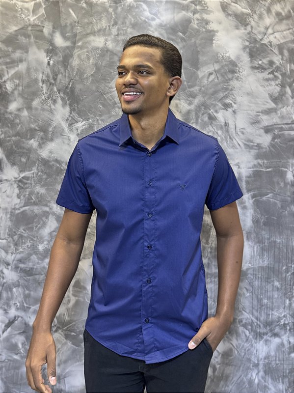 CAMISA SOCIAL MC JP AZUL MARINHO