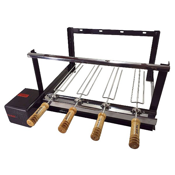 Grill Giratório Pintura Eletrostática – Kit 520 Alto 4 Espetos