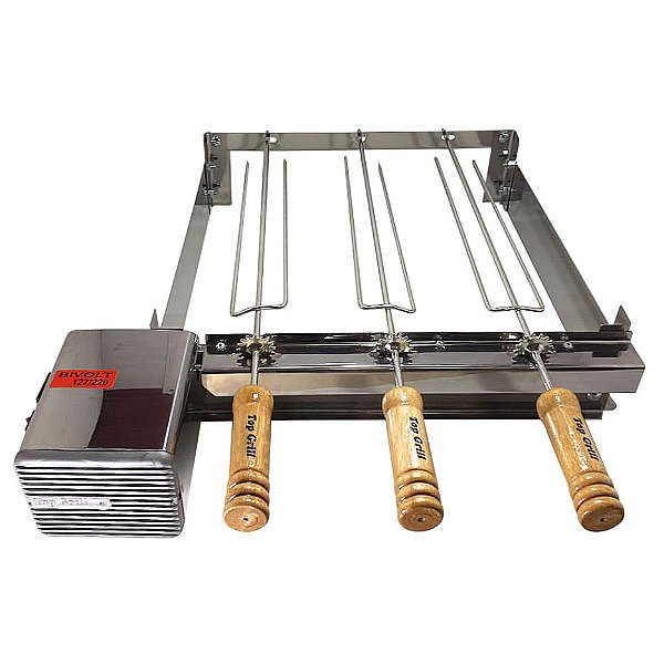 Grill Giratório Inox – Kit 420 Baixo 3 Espetos