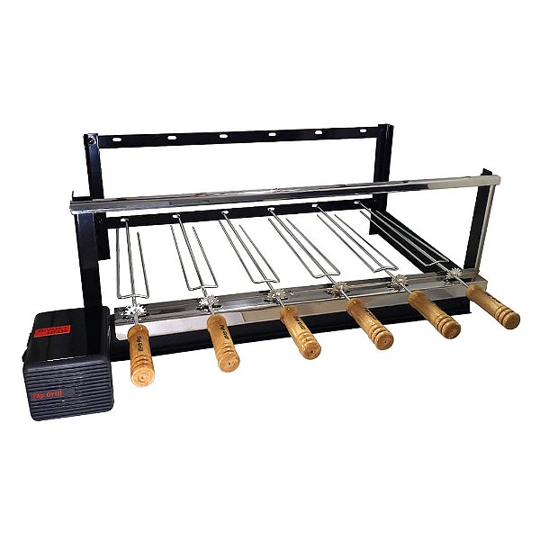 Grill Giratório Pintura Eletrostática – Kit 740 Alto 6 Espetos
