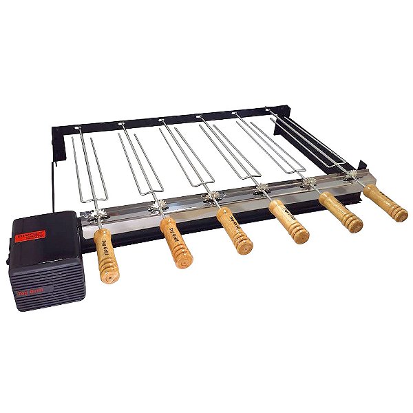Grill Giratório Pintura Eletrostática – Kit 740 Baixo 6 Espetos