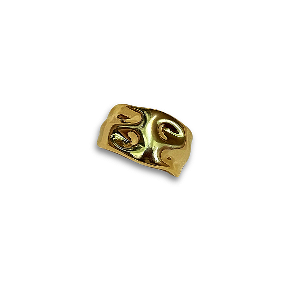 Anel Amassado Dourado