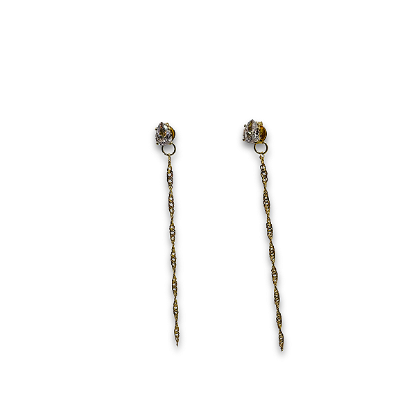 Brinco Sparkle Cristal Dourado