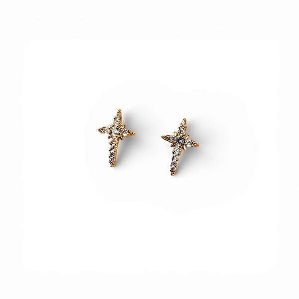 Brinco Crucifixo Dourado