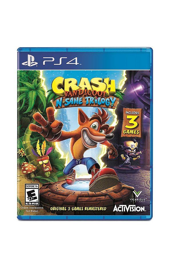 CRASH BANDICOOT N SANE TRILOGY - PS4 - SEMI NOVO