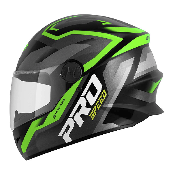 Capacete ProTork Speed R8 Fosco Preto/Verde
