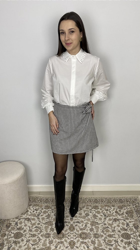 Short Saia Pied-de-Poule