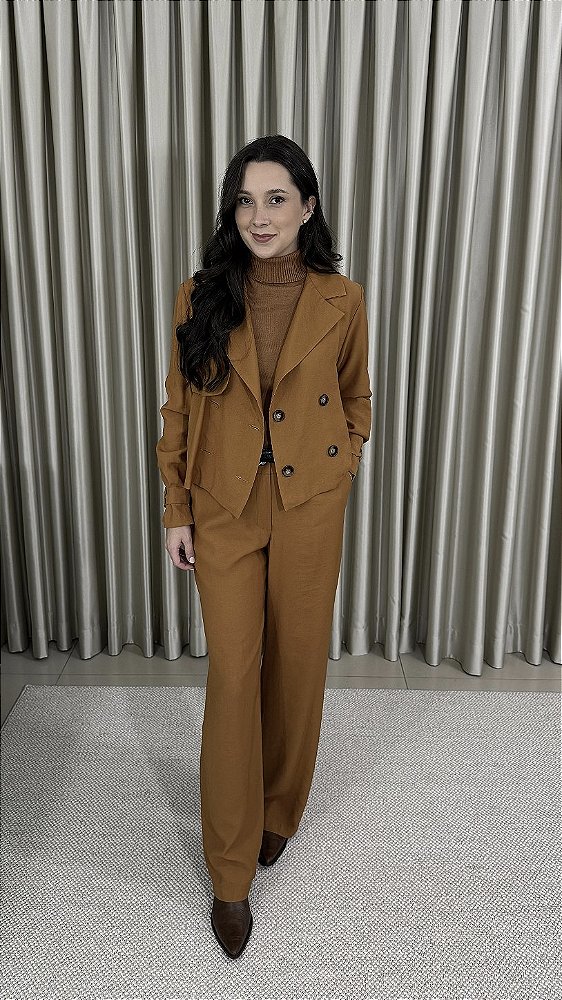 Blusa Tricô Básica - Caramelo
