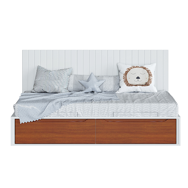 Cama Infantil Com Gavetas + Painel Encosto Coleção Sambalelê