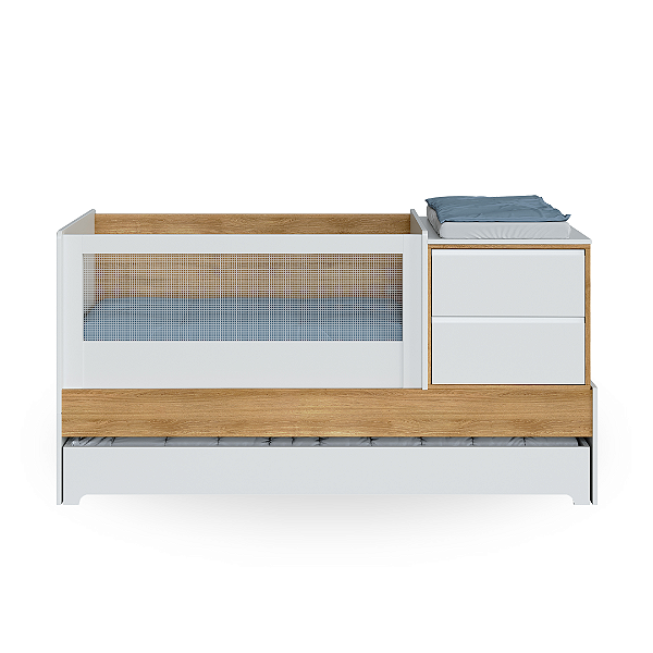 Berço Cômoda Multifuncional Com Anti Refluxo Coleção Sol e Mar