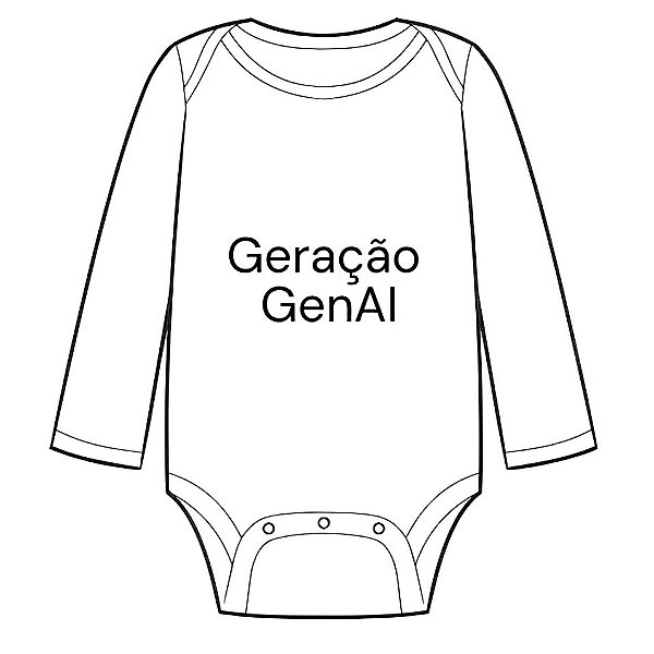 Body bebê manga comprida - Branco