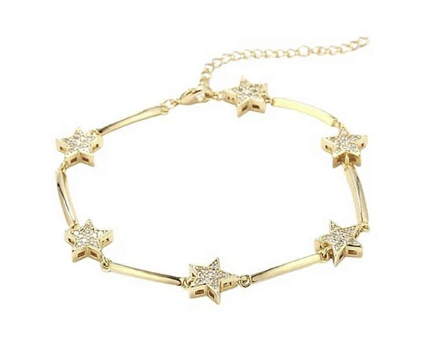 PULSEIRA CONSTELAÇÃO ESTRELAS CRAVEJADAS
