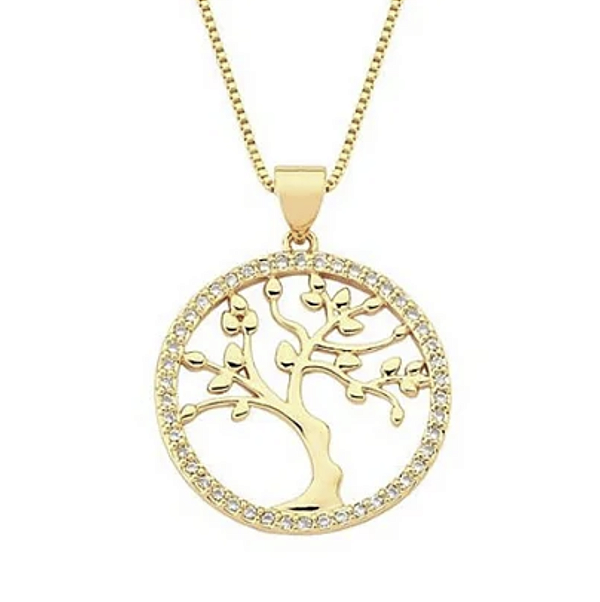 COLAR ÁRVORE DA VIDA BANHADA A OURO