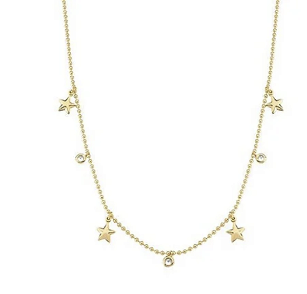 COLAR COM ESTRELAS E PONTO DE LUZ