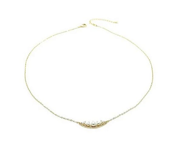 COLAR PÉROLAS E ZIRCÔNIA