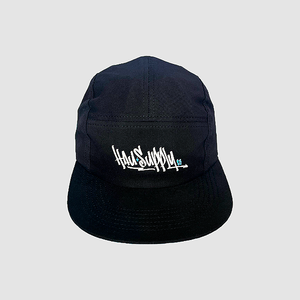 Boné 5panel Black Hau