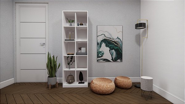 Armário Colmeia Com 10 Nichos Multiuso Estante Organizador Branco Cód.310