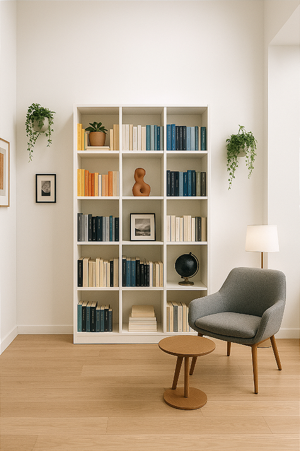 Armário Colmeia Com 15 nichos Estante Organizador Livreiro Branco Para Escritório Quarto Sala Comércio Cód.315