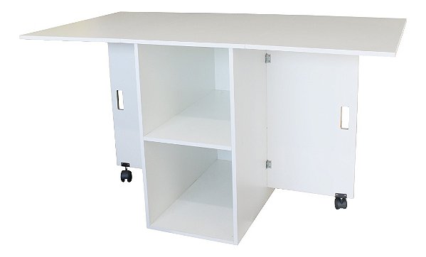 Mesa Bancada Dobrável Para Corte e Costura De Tecidos Branco Cód.704